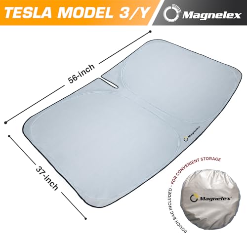 Magnelex Car Windshield Sunshade | Innovative No-Light-Pass Technology for Maximum Protection | Foldable Sun Shade Keeps Your Vehicle Cool | Fit for Cars, Trucks, and SUVs