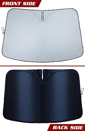 Magnelex Car Windshield Sunshade | Innovative No-Light-Pass Technology for Maximum Protection | Foldable Sun Shade Keeps Your Vehicle Cool | Fit for Cars, Trucks, and SUVs