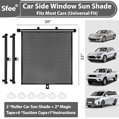 Sfee Retractable Car Window Sunshade