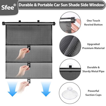 Sfee Retractable Car Window Sunshade