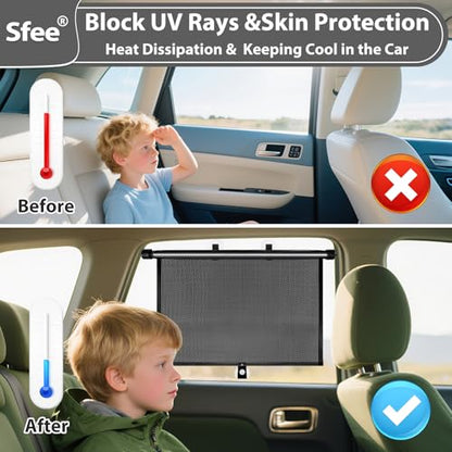 Sfee Retractable Car Window Sunshade