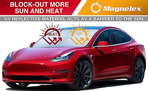 Magnelex Car Windshield Sunshade | Innovative No-Light-Pass Technology for Maximum Protection | Foldable Sun Shade Keeps Your Vehicle Cool | Fit for Cars, Trucks, and SUVs
