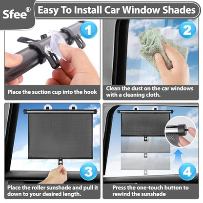 Sfee Retractable Car Window Sunshade