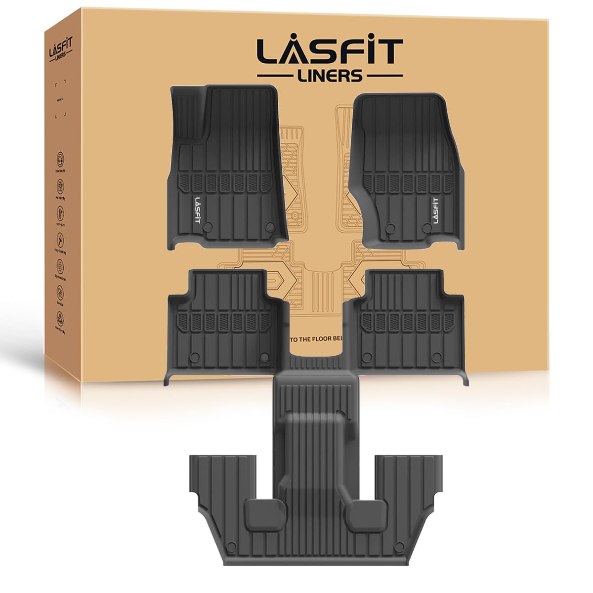 LASFIT Floor Mats Fit for Jeep
