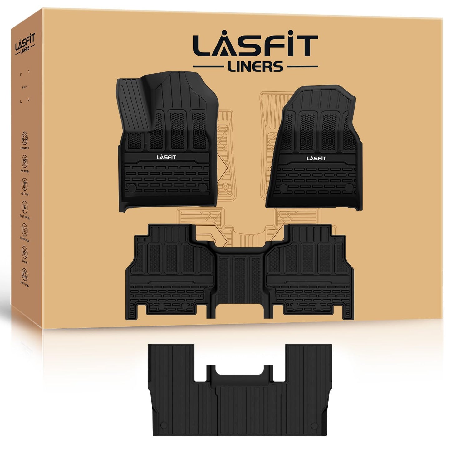 LASFIT Floor Mats Fit for Jeep