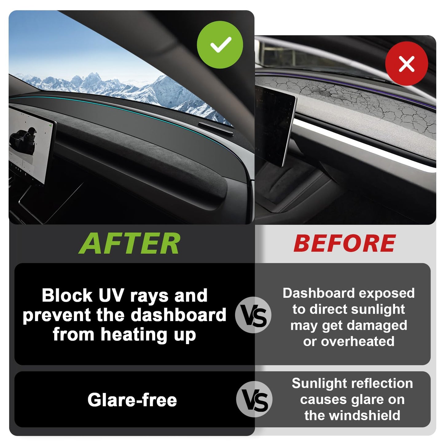 BestEvMod Custom Fit Dashboard Cover Mat