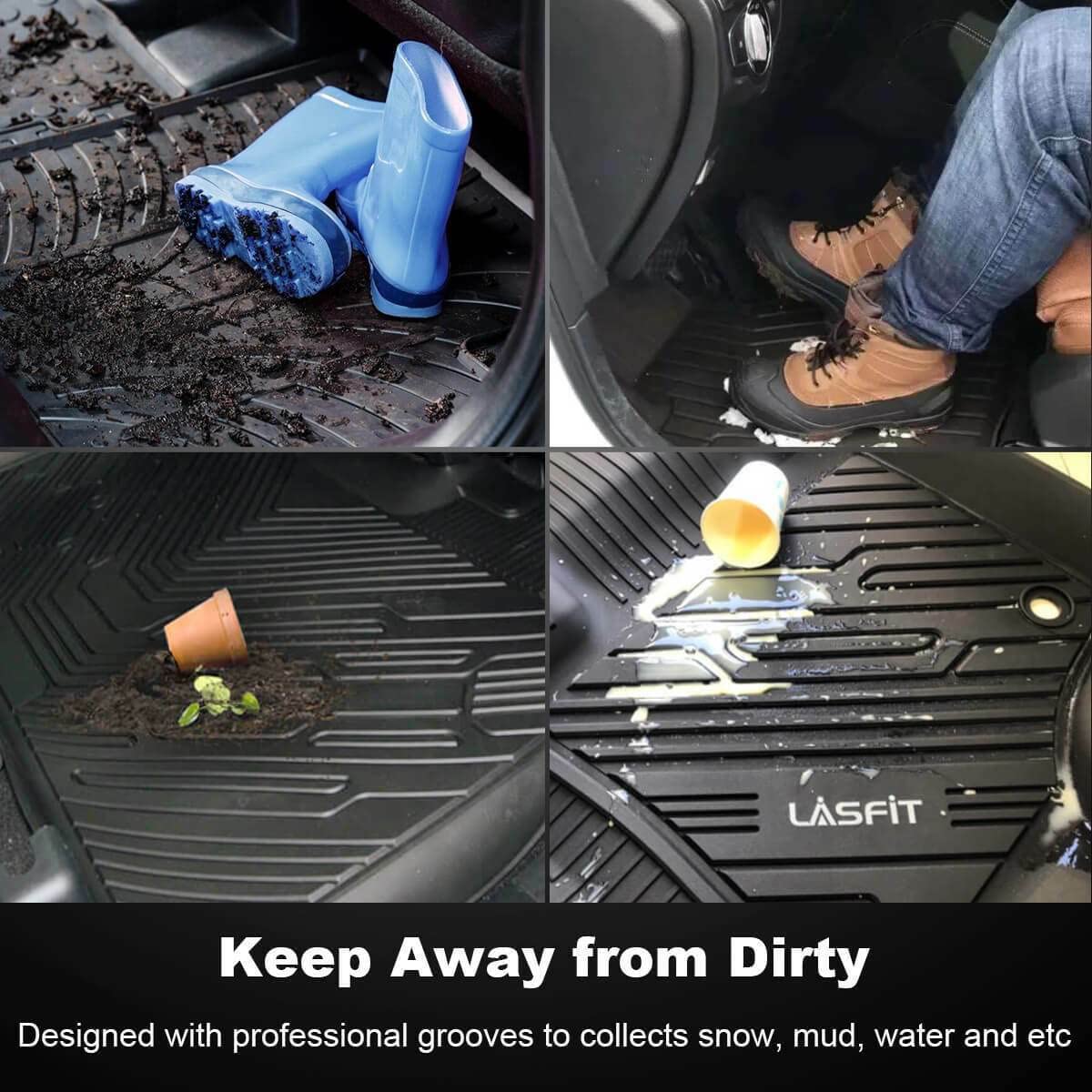 LASFIT Floor Mats Fit for Jeep