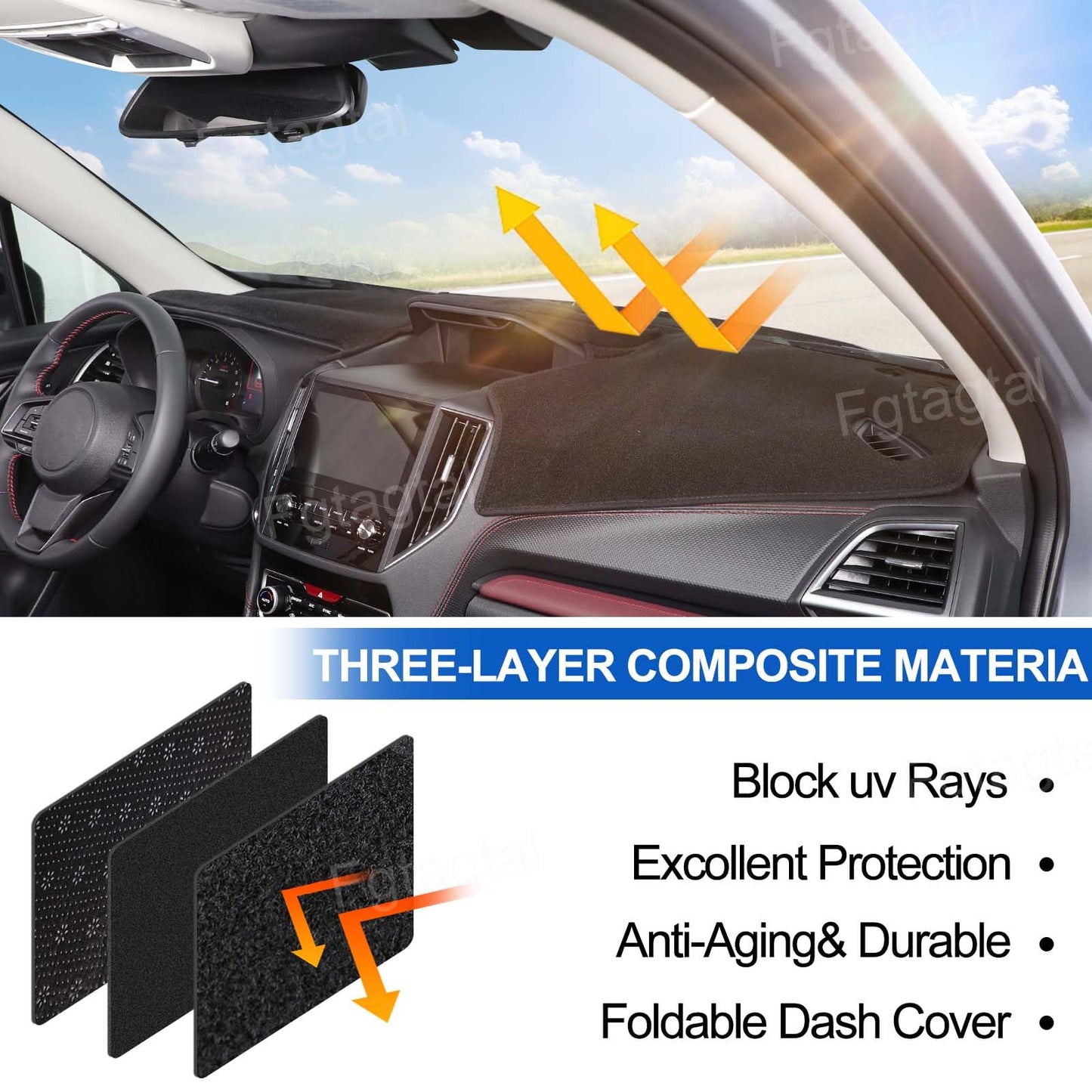 Fgtagtal Custom Dashboard Cover for Subaru