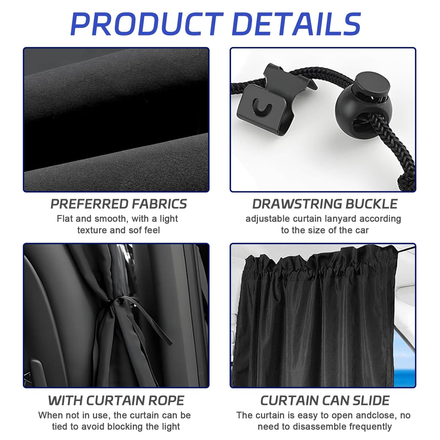 Universal Car Privacy Window Shade Set