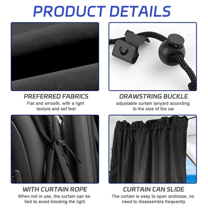 Universal Car Privacy Window Shade Set