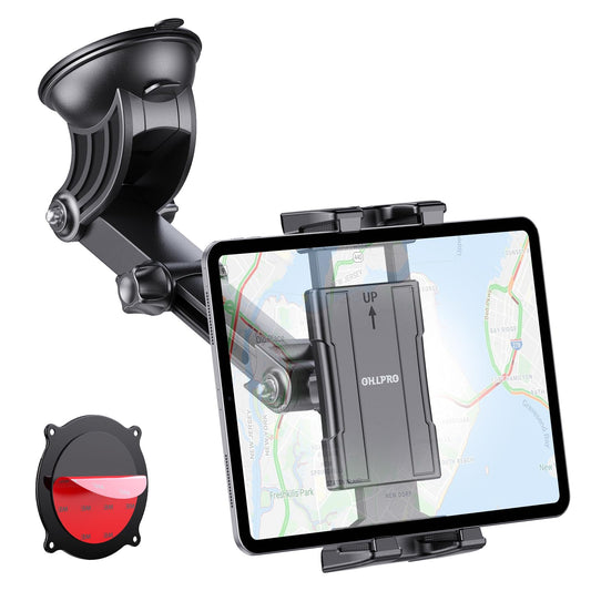 OHLPRO Tablet Holder for Car Dashboard [Suction Cup Mount] Windshield Wall Desk
