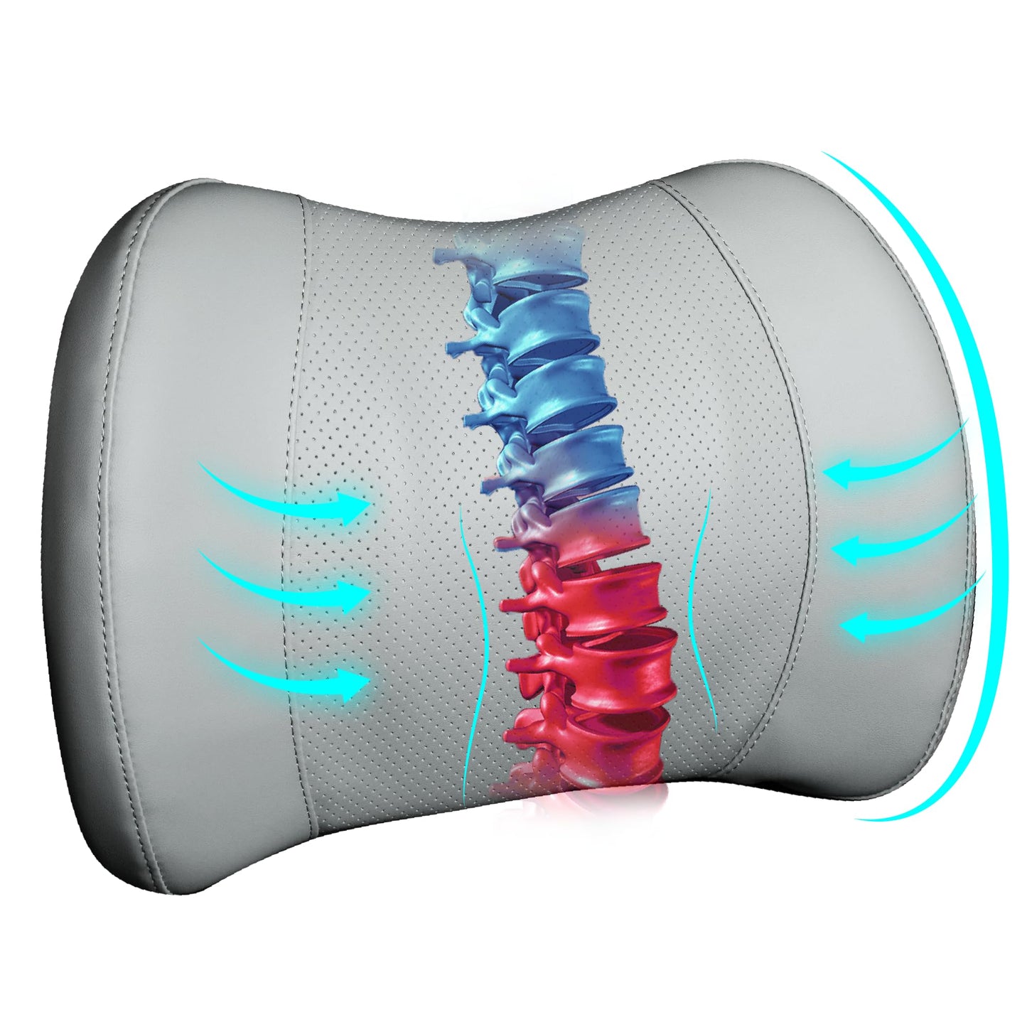 Memory Foam Lumbar Support Pillow for Car & Office