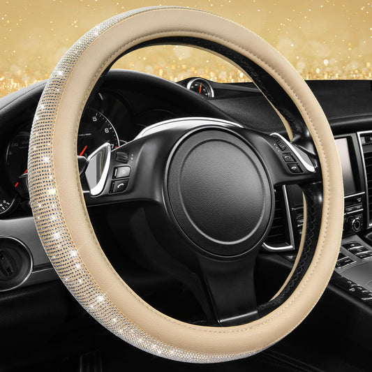 CAR PASS Crystal Diamond Steering Wheel Cover