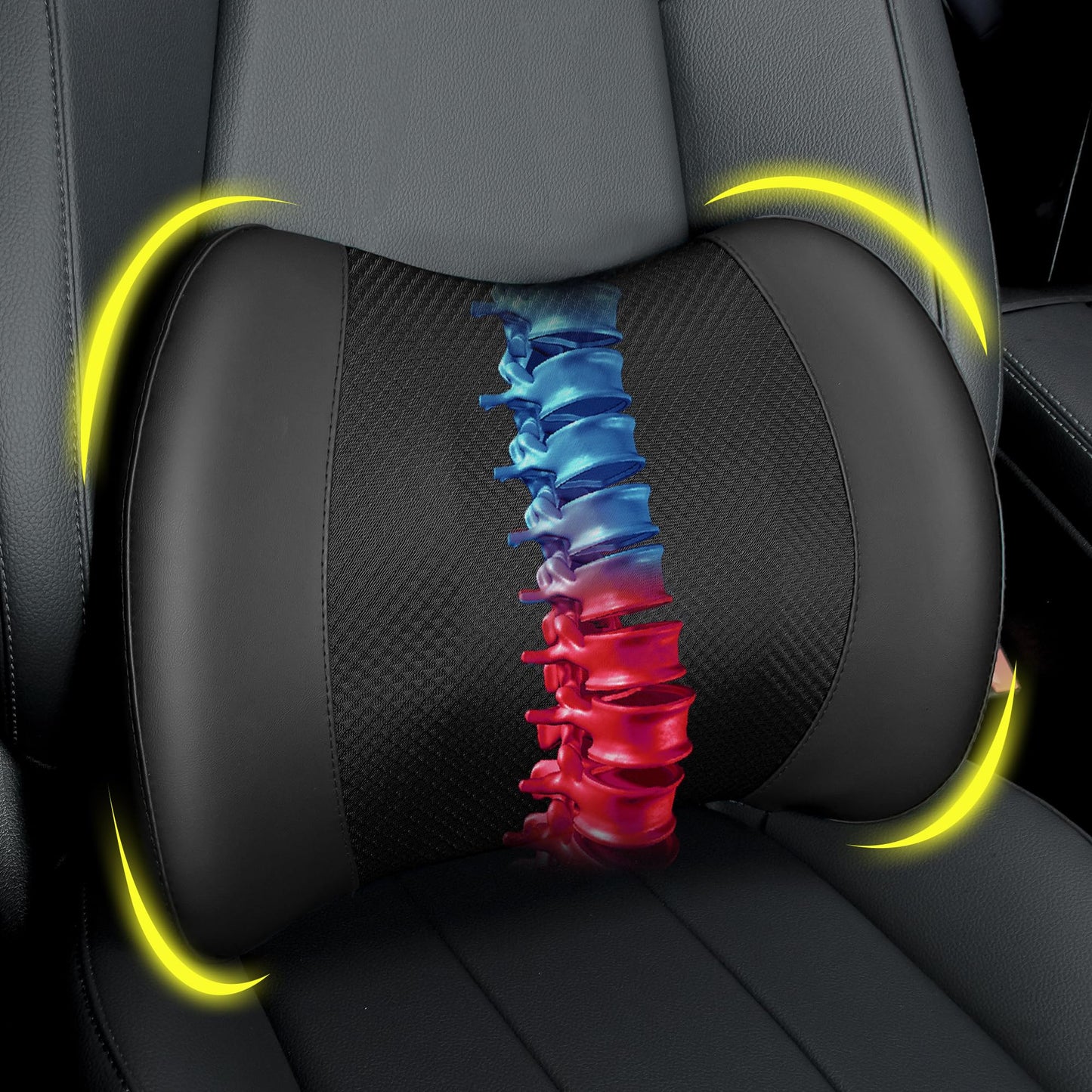 Memory Foam Lumbar Support Pillow for Car & Office