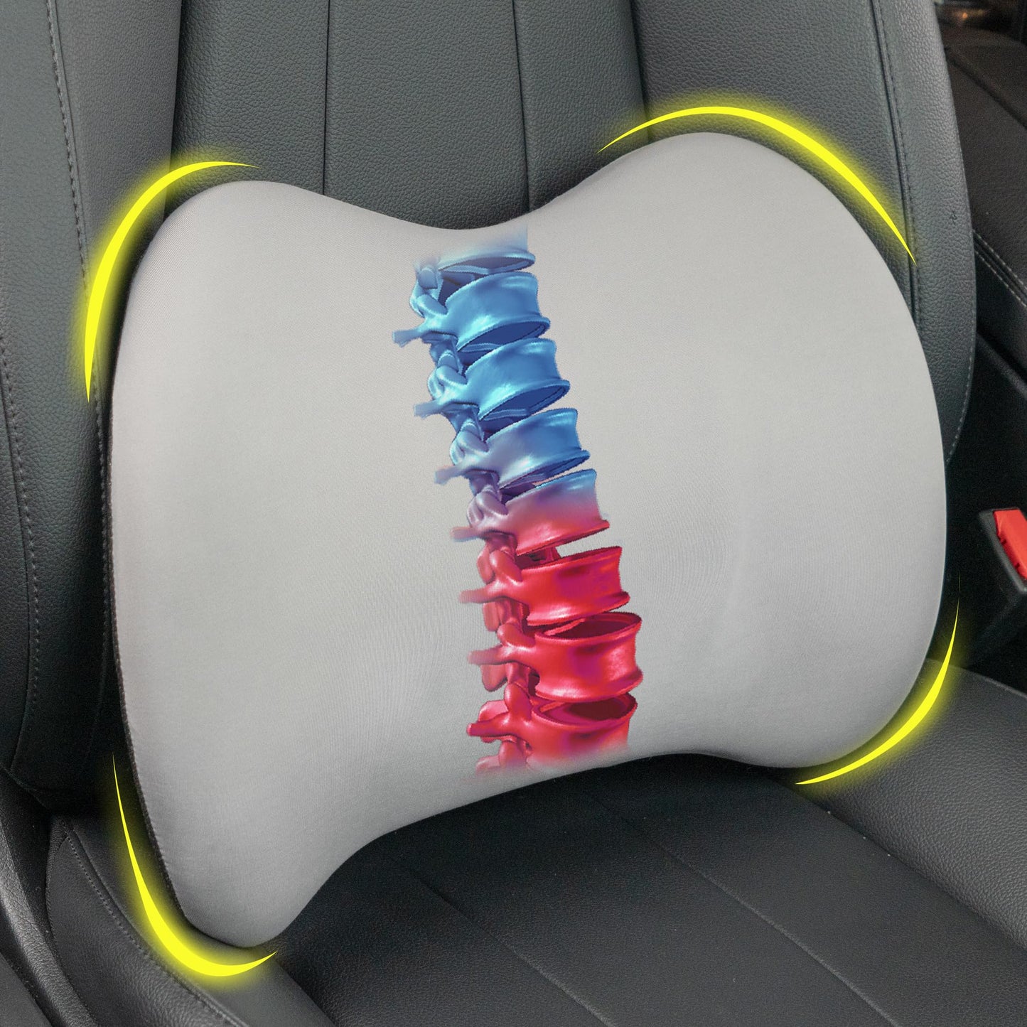 Memory Foam Lumbar Support Pillow for Car & Office