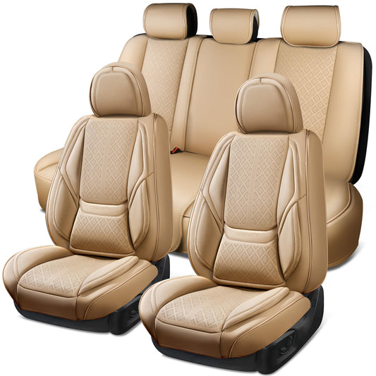 CAR PASS Nappa Leather Seat Covers Lumbar